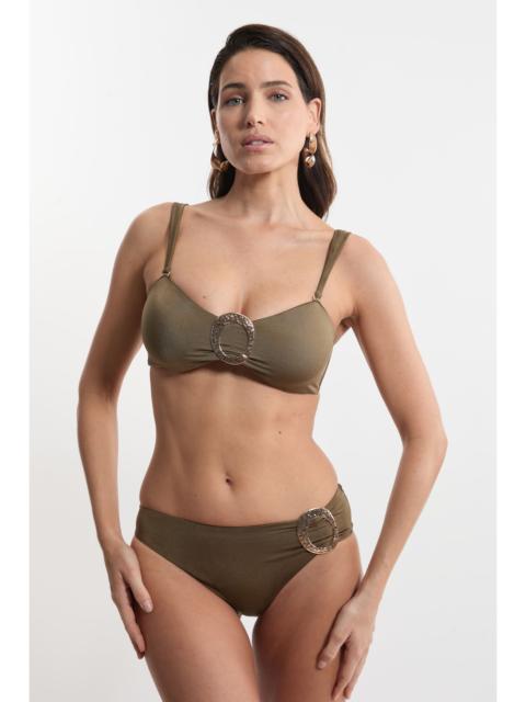 Slinky Trim Detail Bikini Bottoms