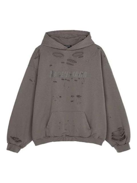 Balenciaga Caps Destroyed Hoodie 'Tan' 659403TKVB67185