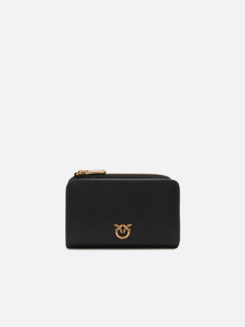 MINI WALLET IN LEATHER WITH LOVE BIRDS