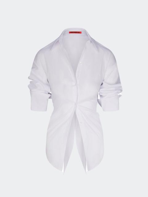 Loch Poplin Button Up In Macadamia