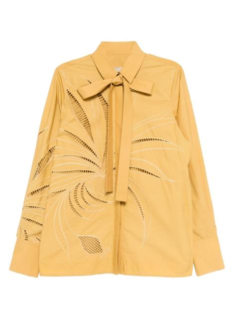 embroidered cotton shirt