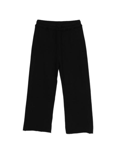 drawstring-fastening raw-hem track pants