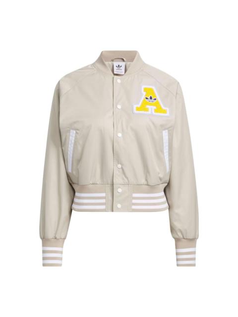 (WMNS) adidas Originals Collegiate Bomber Jackets 'Beige' IU4770