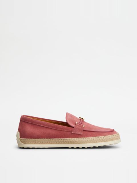 LOAFERS IN SUEDE - PINK