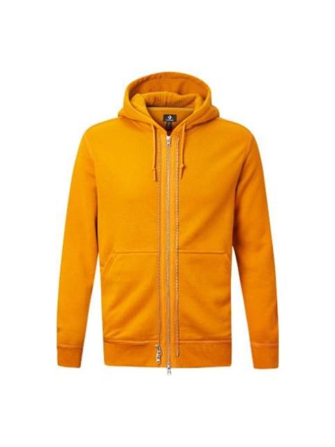 Converse All-zipper Sports Casual HoodedShirts Unisex Orange 10019463-A06