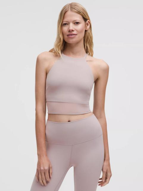 Nulu High-Neck Mesh-Hem Tank Top *Light Support, B/C Cup