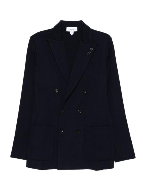 double-breasted patch-pocket jacket