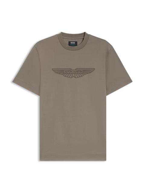 BOSS X ASTON MARTIN MERCERIZED-COTTON T-SHIRT WITH WING DETAIL