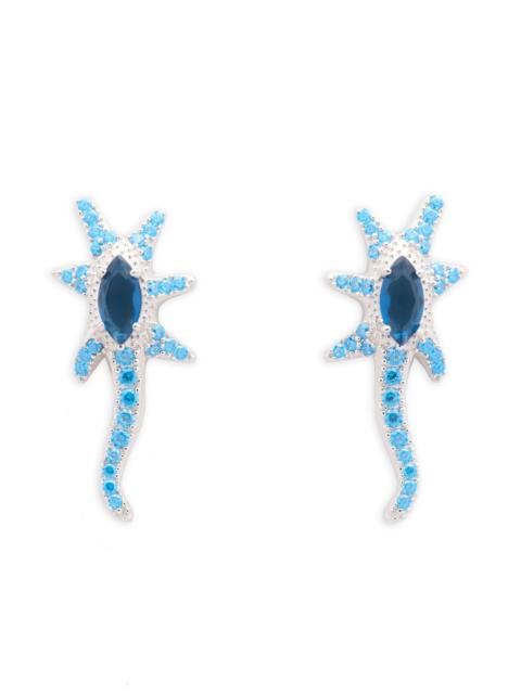AQUAMARINE STAR TRAIL EARRINGS