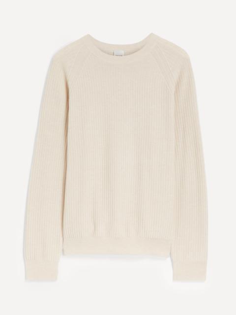 Merino Wool-Cotton Ribbed Jumper