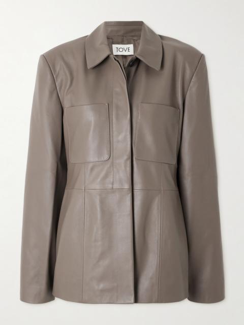 Magda Paneled Leather Jacket