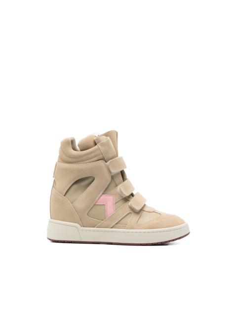 high-top wedge sneakers