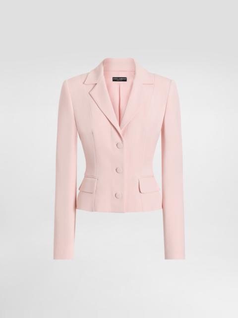 Single-breasted jacket in stretch cady