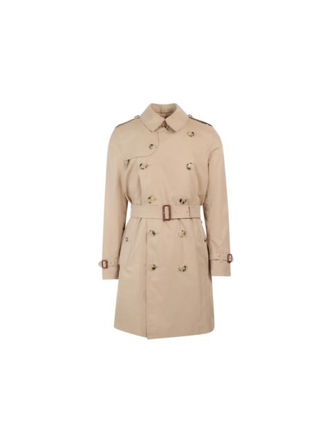 Burberry Cotton Short Trench Coat Beige