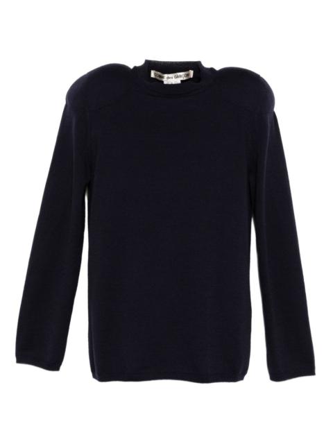 exaggerated-shoulder wool jumper