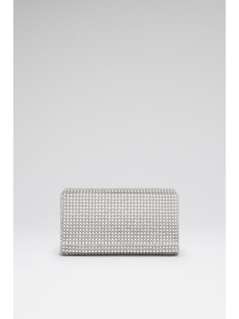 PALOMA MINI SILVER SATIN AND WHITE CRYSTALS
