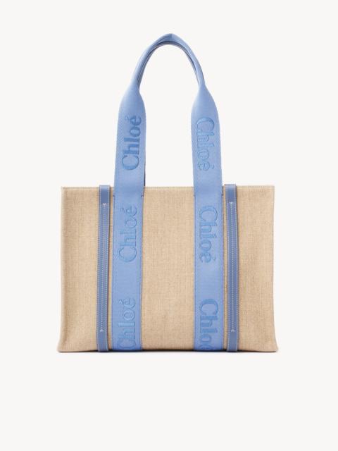 WOODY TOTE BAG IN LINEN