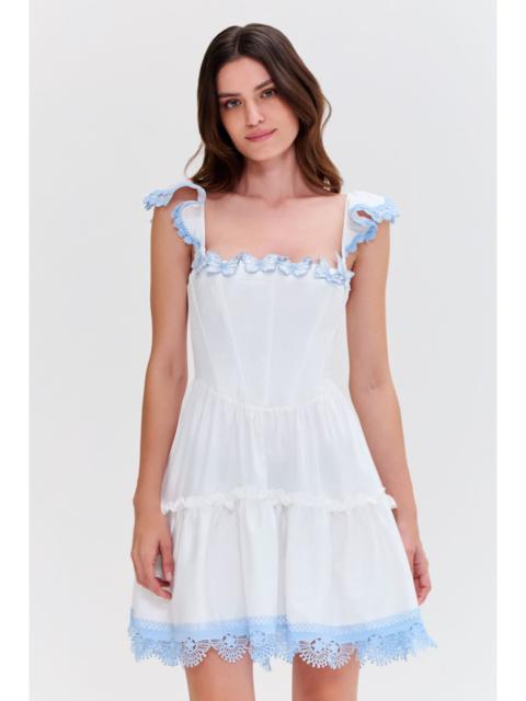 FLUTTER POPLIN MINI DRESS