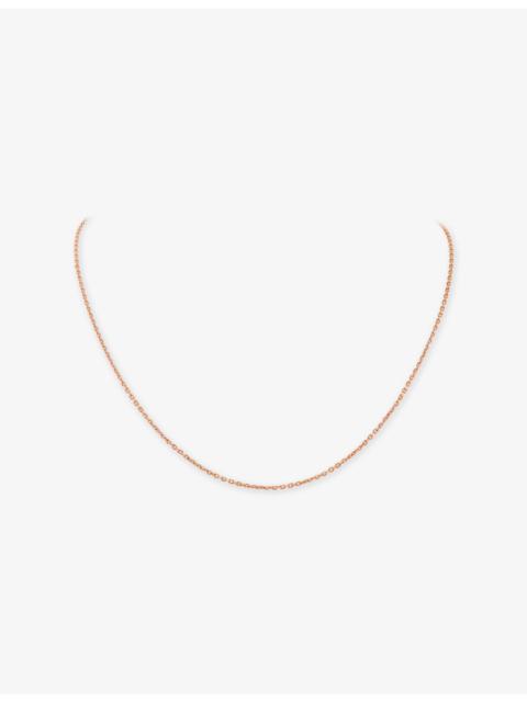 Angle Filed Trace Chain 18ct Rose Gold Necklace