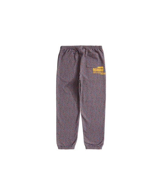 Supreme JUNYA WATANABE CDG MAN Sweatpant Black Flowers