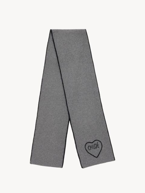 THE CHLOÉ ENCOEUR SCARF IN WOOL & CASHMERE