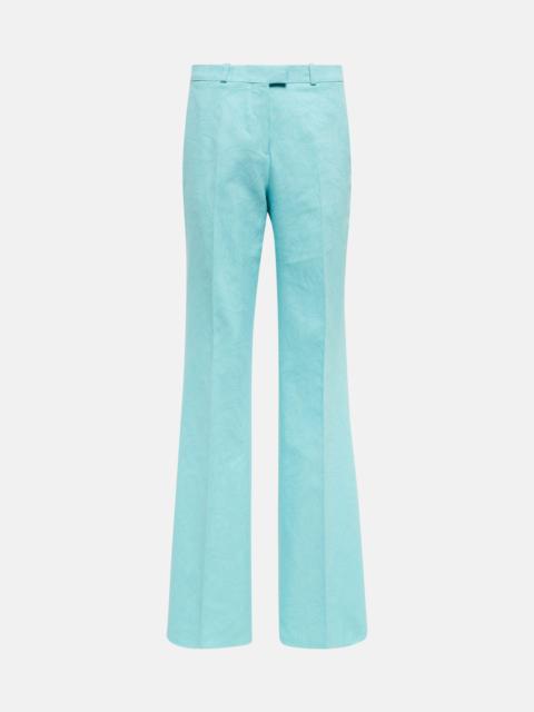 High-rise straight pants