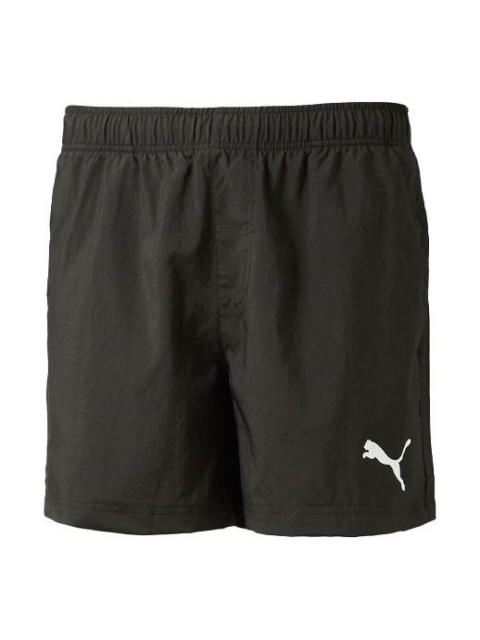 PUMA Embossed Logo Fleece Shorts 'Black White' 592975-01