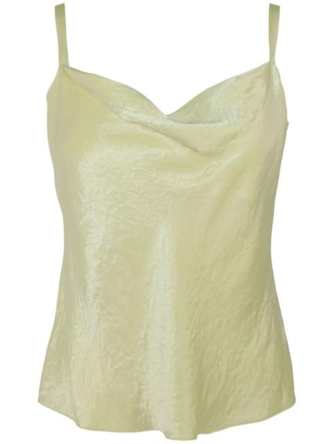 cowl-neck sleeveless top