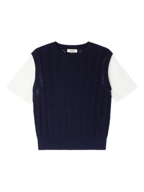 layered-effect T-shirt