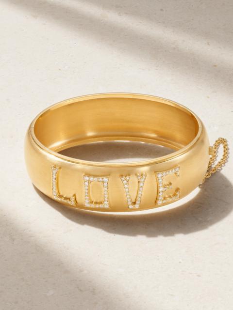 Love Hate 14-karat Gold Diamond Bracelet