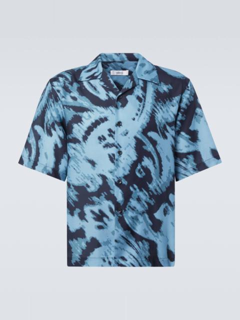 Printed cotton and silk twill shirt