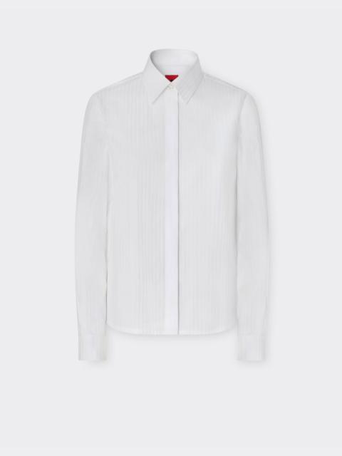 Striped poplin shirt