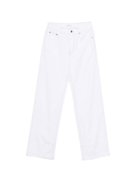 contrast-stitching jeans