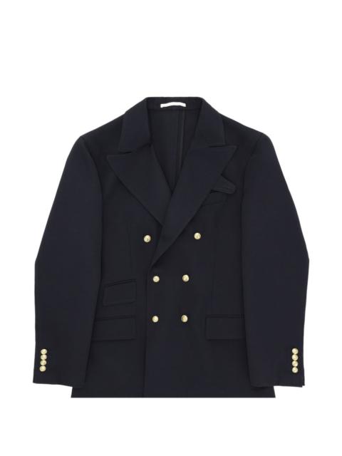 Travel double-breasted button blazer