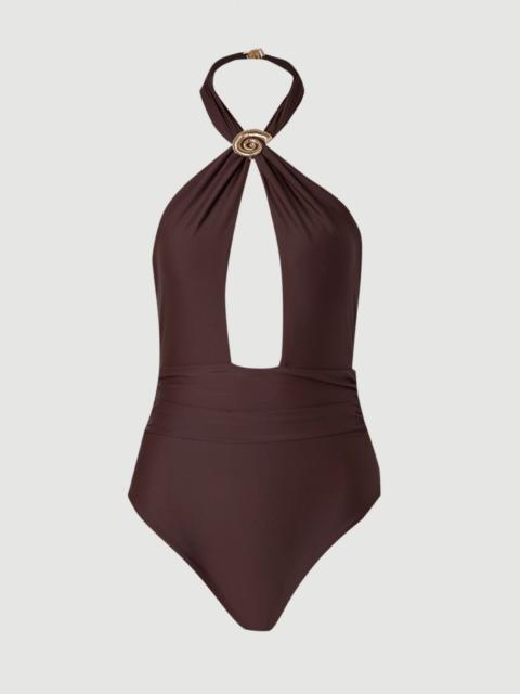 Shell Hardware Halterneck Swimsuit