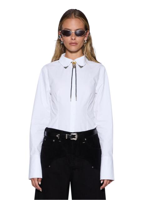 DARE OPEN BACK LS SHIRT WHITE