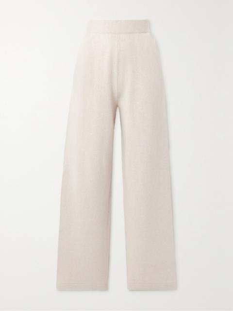 Golden Cashmere And Wool-blend Track Pants