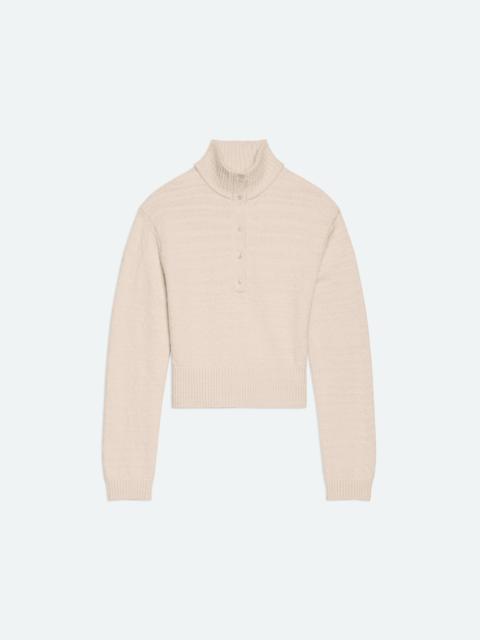 HALF-BUTTON TURTLENECK