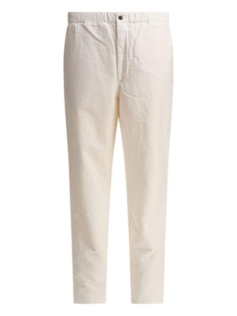 elasticated-waist cotton trousers