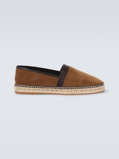 Nerano leather-trimmed suede espadrilles