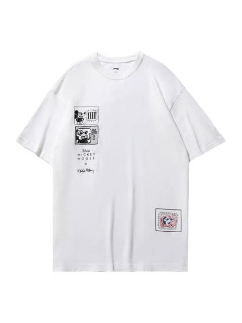Li-Ning x Disney Mickey x Keith Haring Tee 'White Black' AHSR501-2