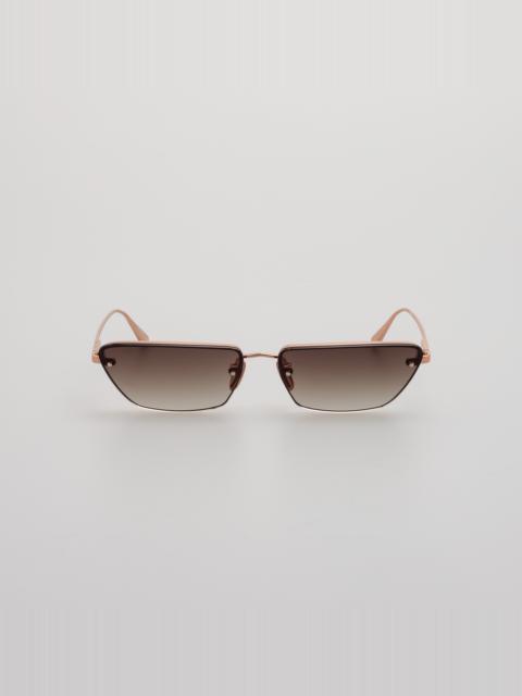 Cleo Cat Eye Sunglasses in Rose Gold