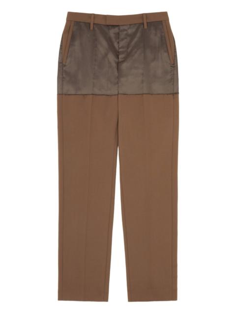 two-tone panelled trousers