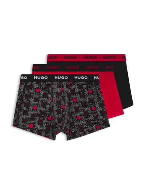 THREE-PACK OF TRUNKS IN STRETCH COTTON