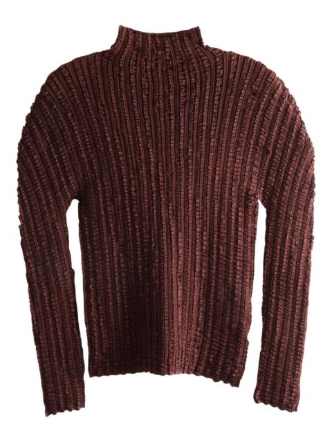 High-neck textured top