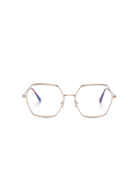 geometric-frame glasses