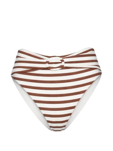 alouette striped buckle bikini bottom