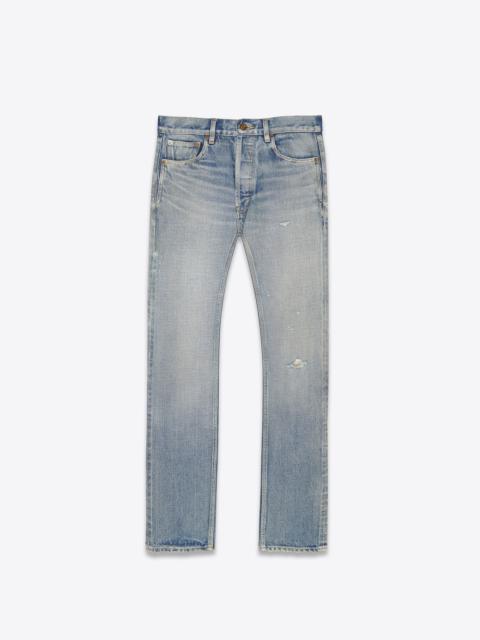mid-waist jeans in melrose blue denim