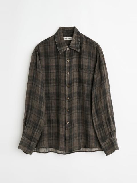 Above Shirt Penumbra Check Sheercoat Linen