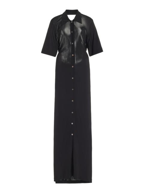 Open-Back Jersey Dress black